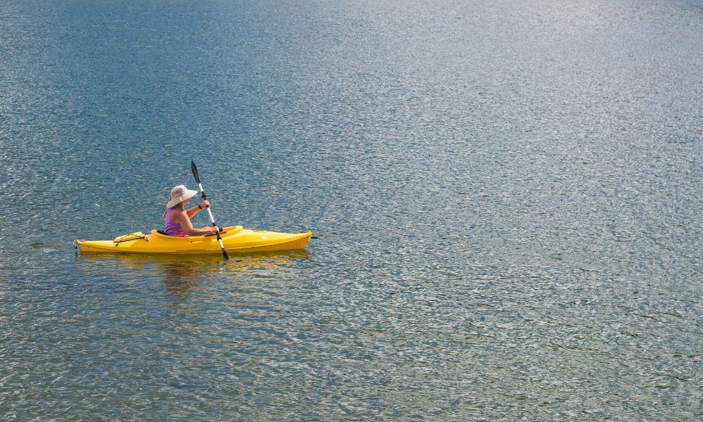 kayaking on a calm lake