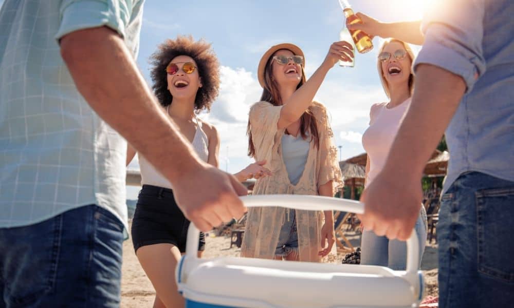 people enjoying cold drinks